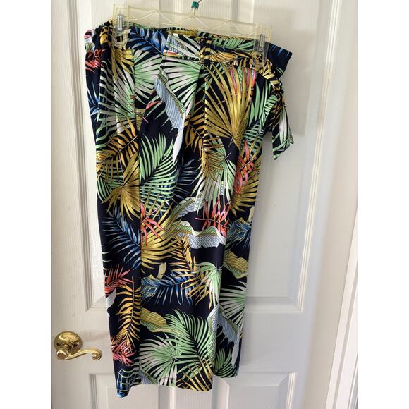 SOHO Apparell Ladies PXL Poly wide leg yoga pants, front tie, pockets - Picture 2 of 12